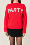 Holiday Party Sweater- Red