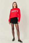 Holiday Party Sweater- Red