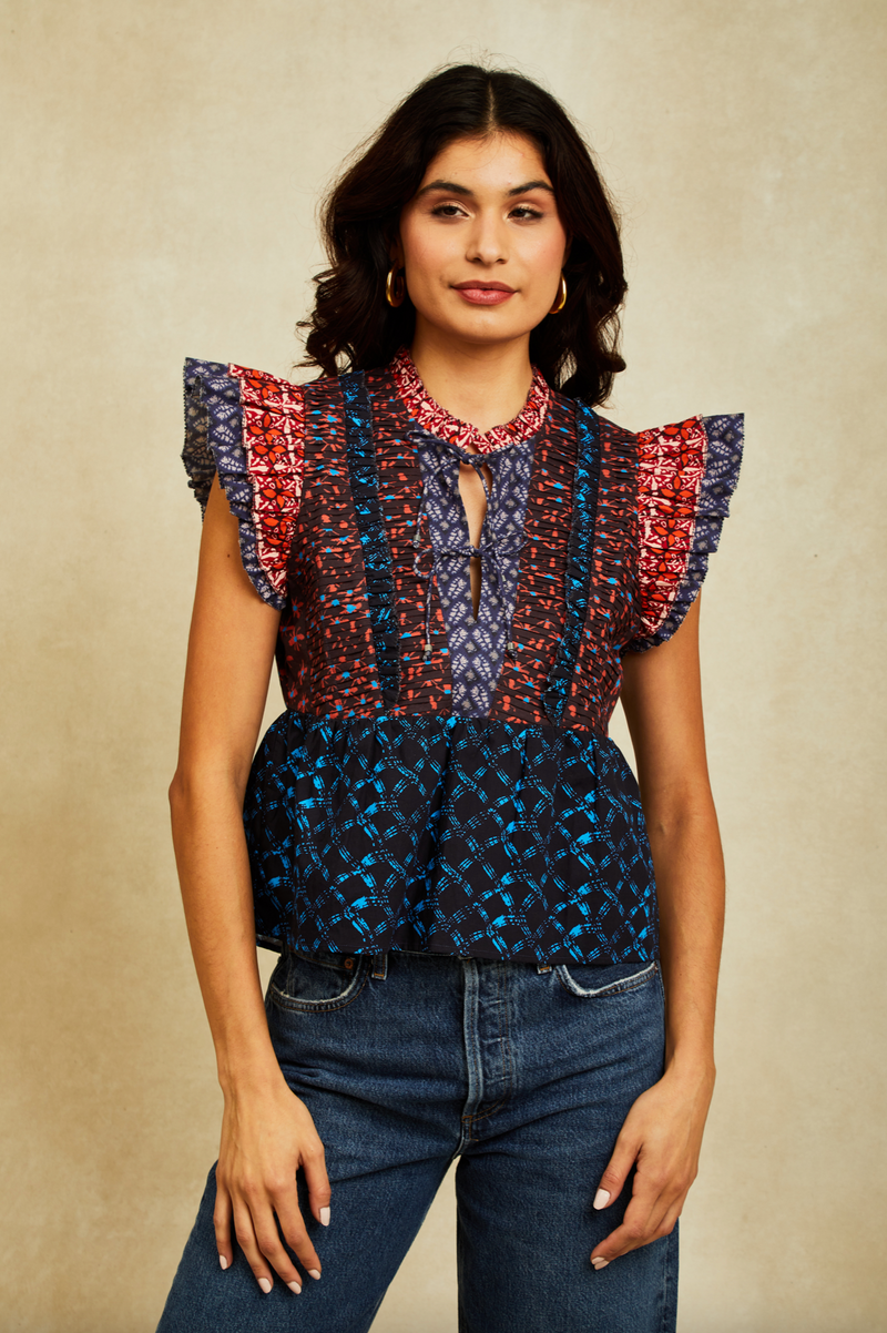 Persephone Top- Layla Medley Mixed Print