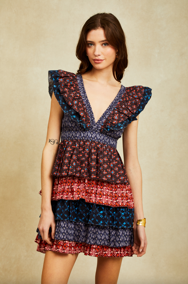 Maura Dress- Layla Medley Mixed Print