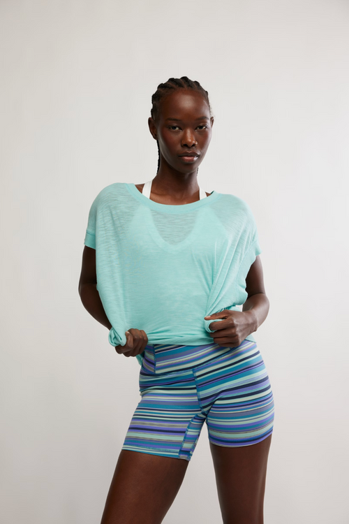 My Time Tee- Blue Wave