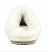 Closed Toe Sheepskin Fur Slipper- Vanilla