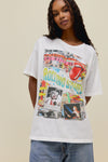 Rolling Stones Time Waits For No One Merch Tee - Vintage White