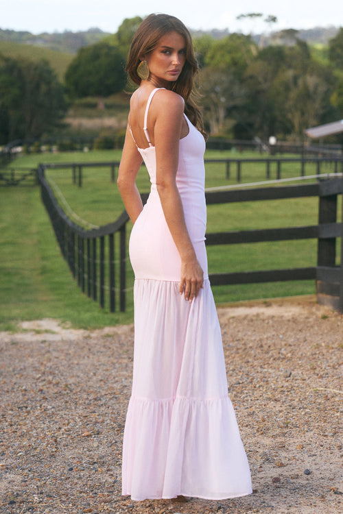Tahlia Square Neck Maxi Dress- Petal