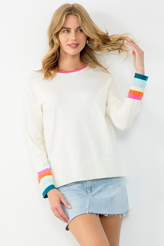 Knit Sweater - Colorblock