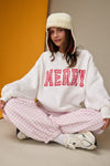 Merry Everything Sweatshirt- White