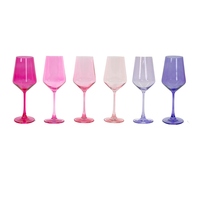 Hot Hot Pink - Colored Wine Glass