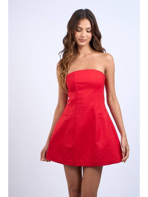 Touchdown Dress- Red