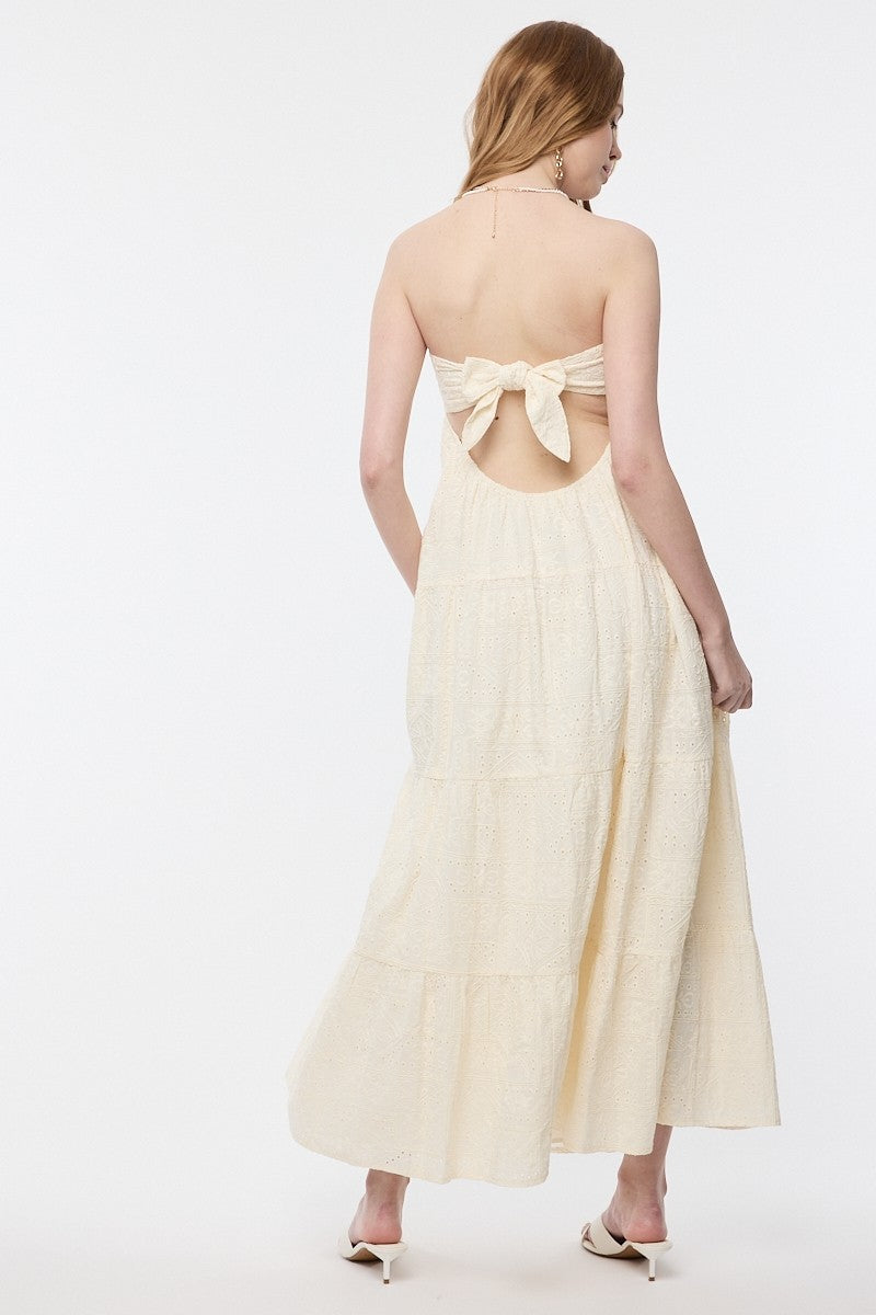 Tube Maxi Dress- Butter Yellow Eyelet