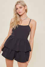 All Eyes On Me Romper- Black