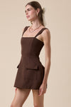 Flirty & Fun Dress- Coffee