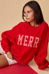 Merry Everything Sweatshirt- Red