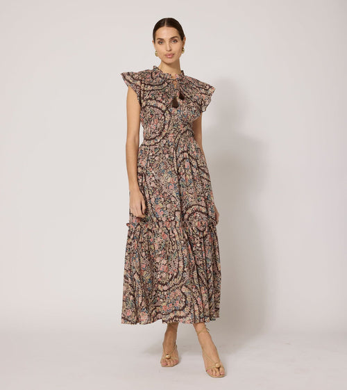 Indira Ankle Dress- Divina Print