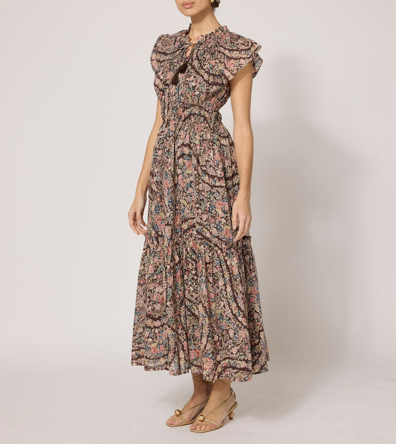 Indira Ankle Dress- Divina Print