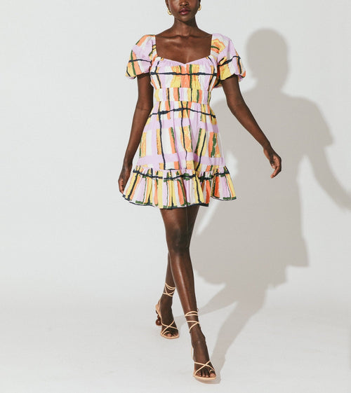 Iona Mini Dress- Saffron Hale Print