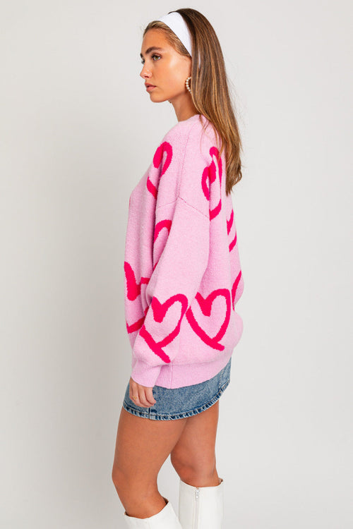 Endless Love Sweater- Pink/Fuchsia