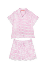 Scalloped Pajama Set - Light Pink Chintz