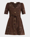 Ines Denim Dress- Espresso