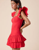 Talk To Me Dress- Cherry Red