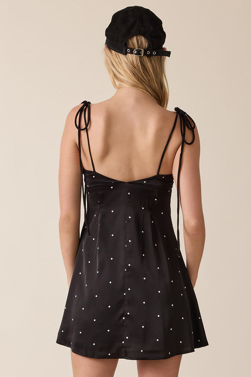 Wildest Dreams Dress- Black Polka Dot